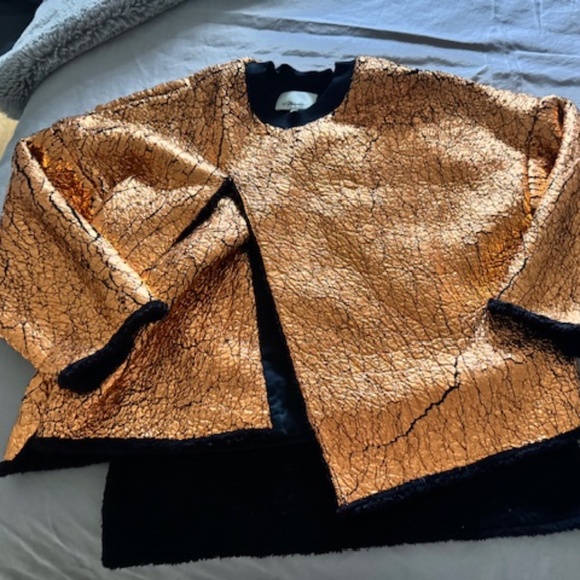 3.1 Phillip Lim Crackle Coated Cutaway Sweatshirt - Picture 3 of 3